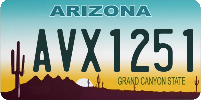 AZ license plate AVX1251