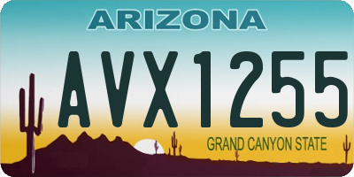 AZ license plate AVX1255