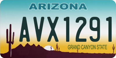 AZ license plate AVX1291