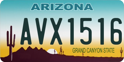 AZ license plate AVX1516