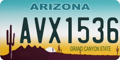 AZ license plate AVX1536