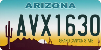 AZ license plate AVX1630
