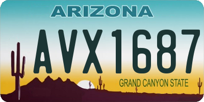 AZ license plate AVX1687