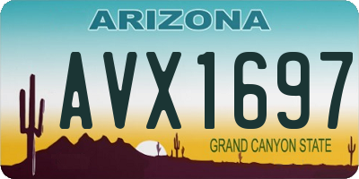 AZ license plate AVX1697