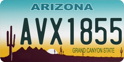 AZ license plate AVX1855