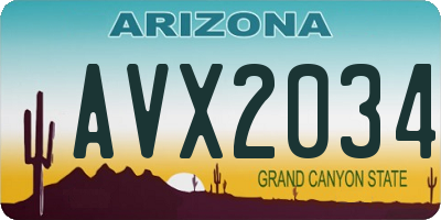 AZ license plate AVX2034