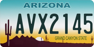 AZ license plate AVX2145