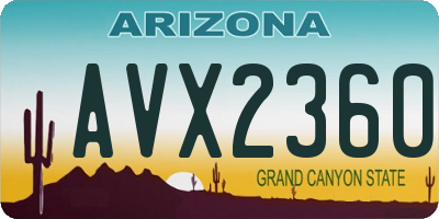 AZ license plate AVX2360