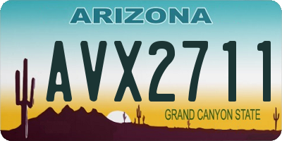 AZ license plate AVX2711