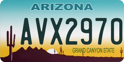 AZ license plate AVX2970