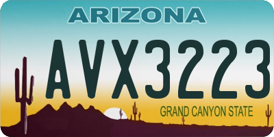 AZ license plate AVX3223