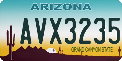 AZ license plate AVX3235