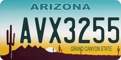 AZ license plate AVX3255