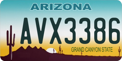 AZ license plate AVX3386