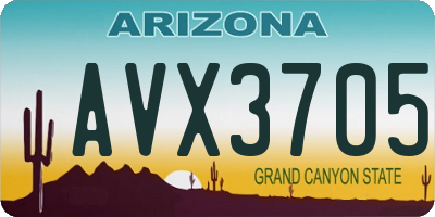 AZ license plate AVX3705
