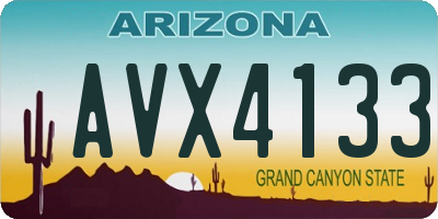 AZ license plate AVX4133