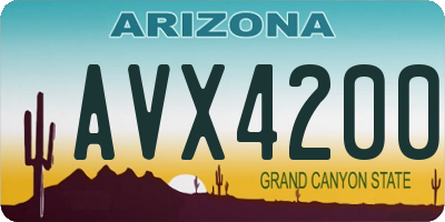 AZ license plate AVX4200
