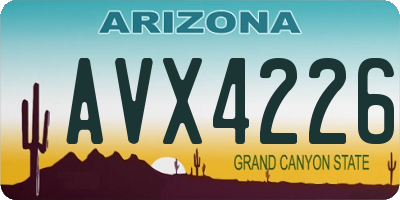 AZ license plate AVX4226