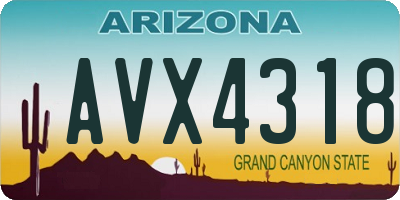 AZ license plate AVX4318