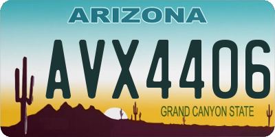 AZ license plate AVX4406