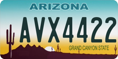 AZ license plate AVX4422