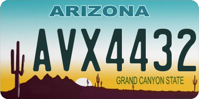 AZ license plate AVX4432