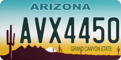 AZ license plate AVX4450