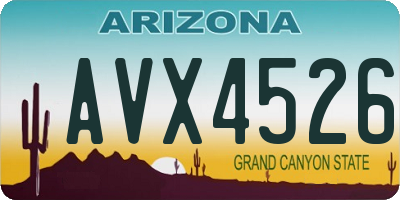 AZ license plate AVX4526