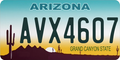 AZ license plate AVX4607