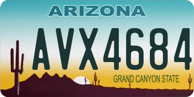 AZ license plate AVX4684