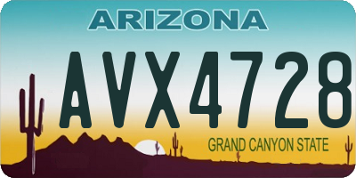 AZ license plate AVX4728