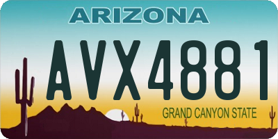 AZ license plate AVX4881