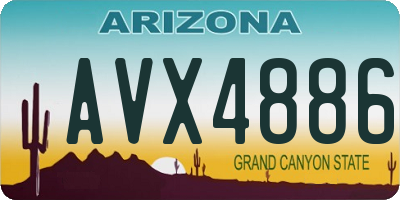 AZ license plate AVX4886