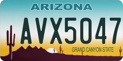 AZ license plate AVX5047