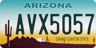 AZ license plate AVX5057