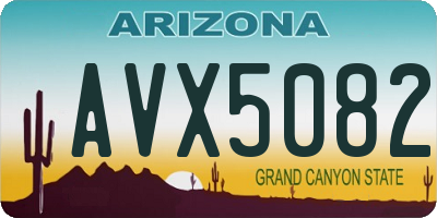AZ license plate AVX5082