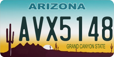AZ license plate AVX5148