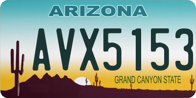AZ license plate AVX5153