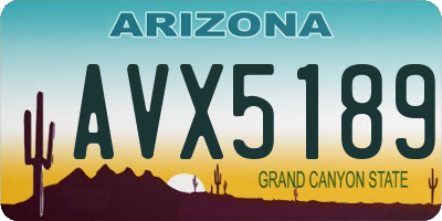 AZ license plate AVX5189