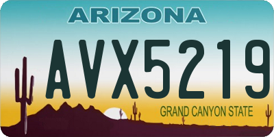 AZ license plate AVX5219