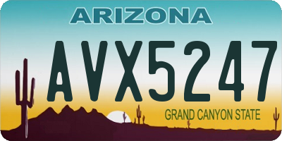 AZ license plate AVX5247