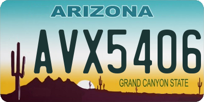 AZ license plate AVX5406
