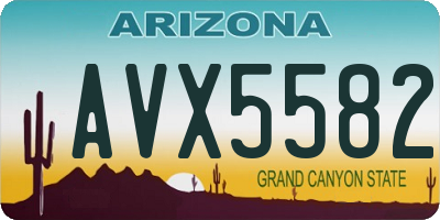AZ license plate AVX5582