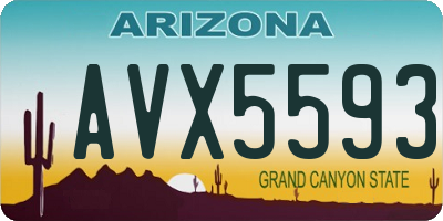 AZ license plate AVX5593
