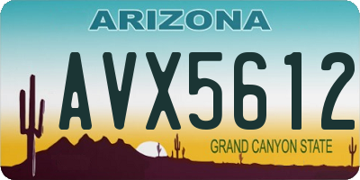 AZ license plate AVX5612