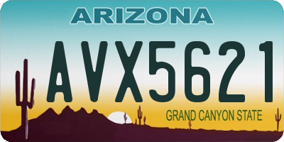 AZ license plate AVX5621