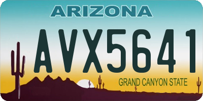 AZ license plate AVX5641