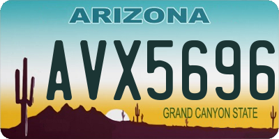 AZ license plate AVX5696