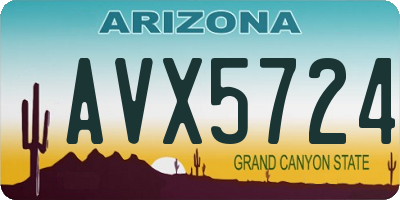 AZ license plate AVX5724