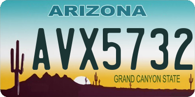 AZ license plate AVX5732